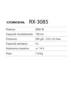 STUFA A COMBUSTIBILE LIQUIDO CORONA MODELLO RX 3085